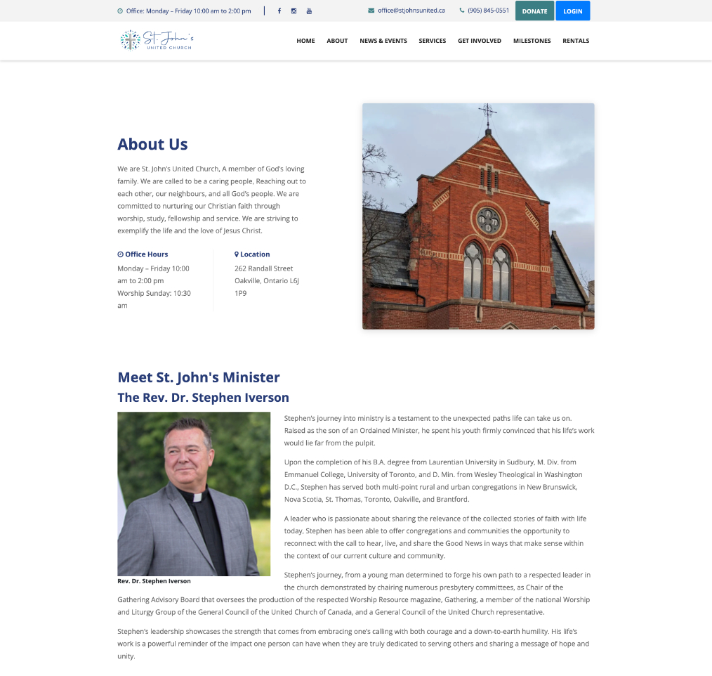 St John's United Church About Page